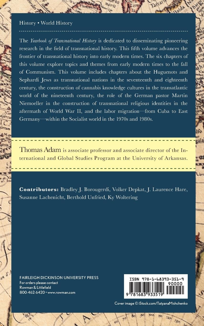 Rückseitencover Yearbook of Transnational History