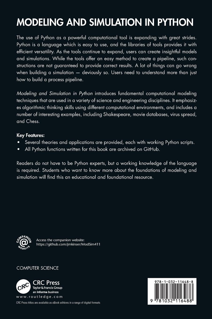 Rückseitencover Modeling and Simulation in Python