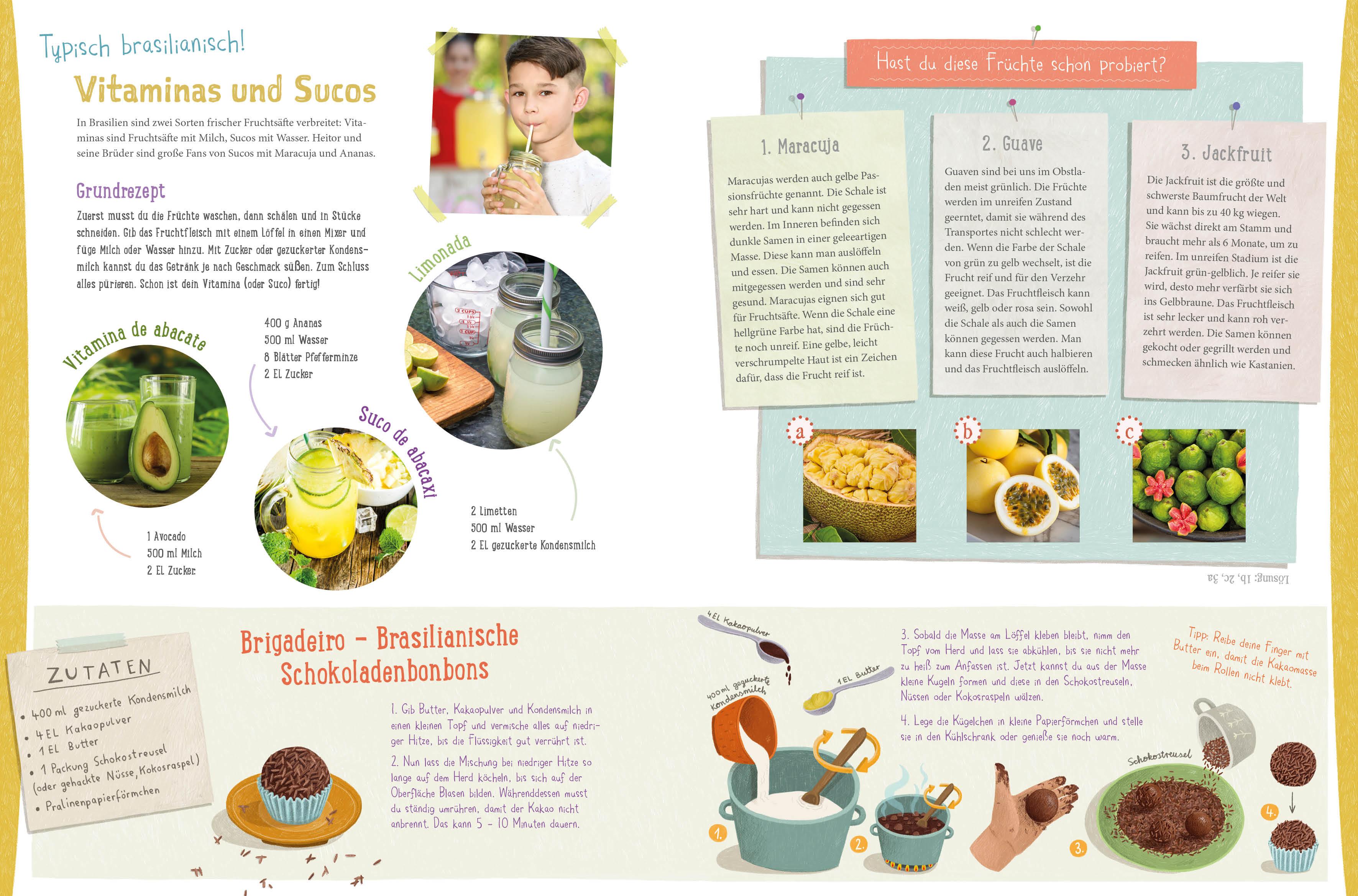 Beispielinhalt (Bild) Die Welt schmecken und entdecken - eine kulinarische Weltreise für Kinder von 6 - 11 Jahren