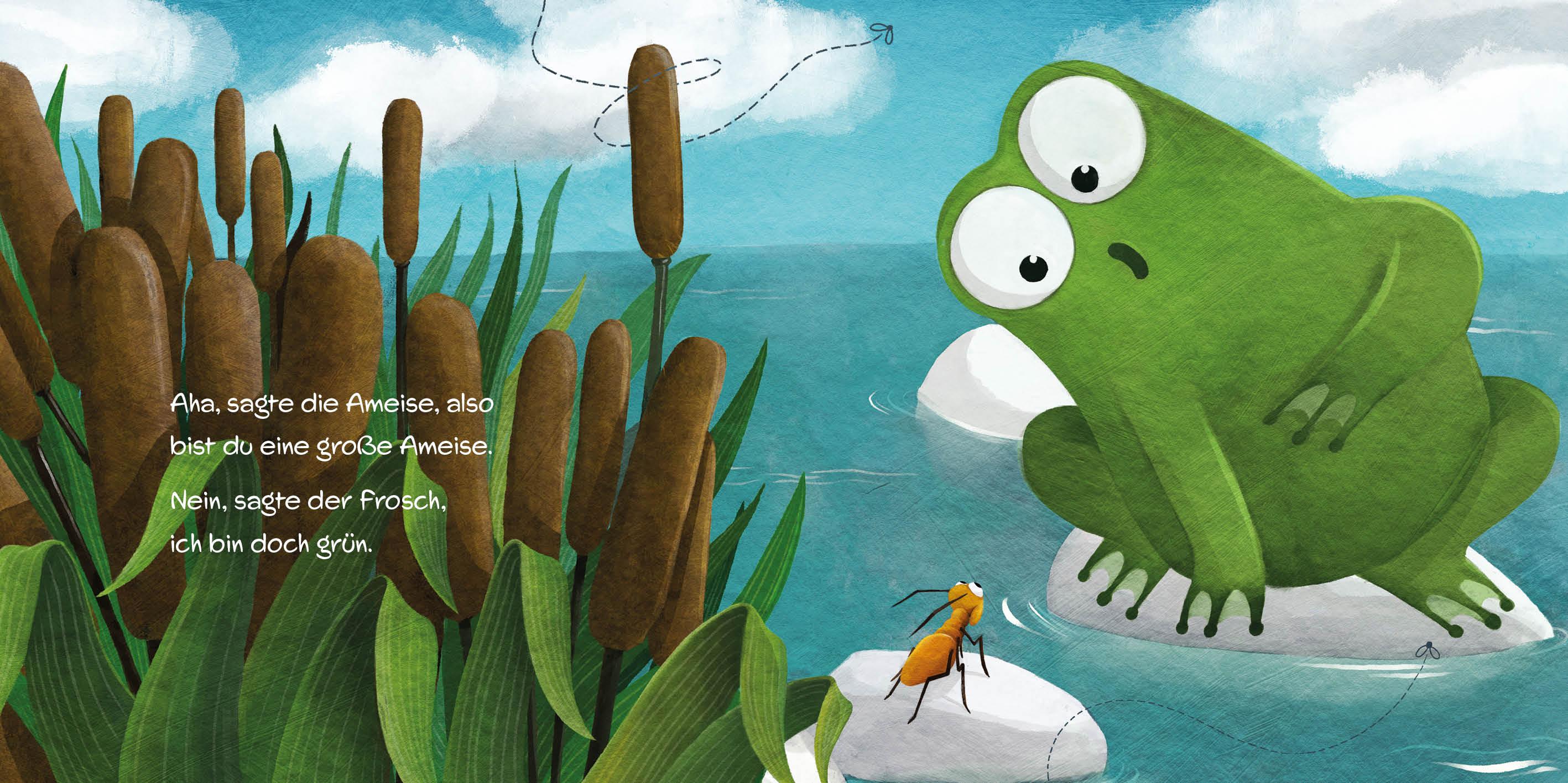 Beispielinhalt (Bild) Die Ameise und der Frosch