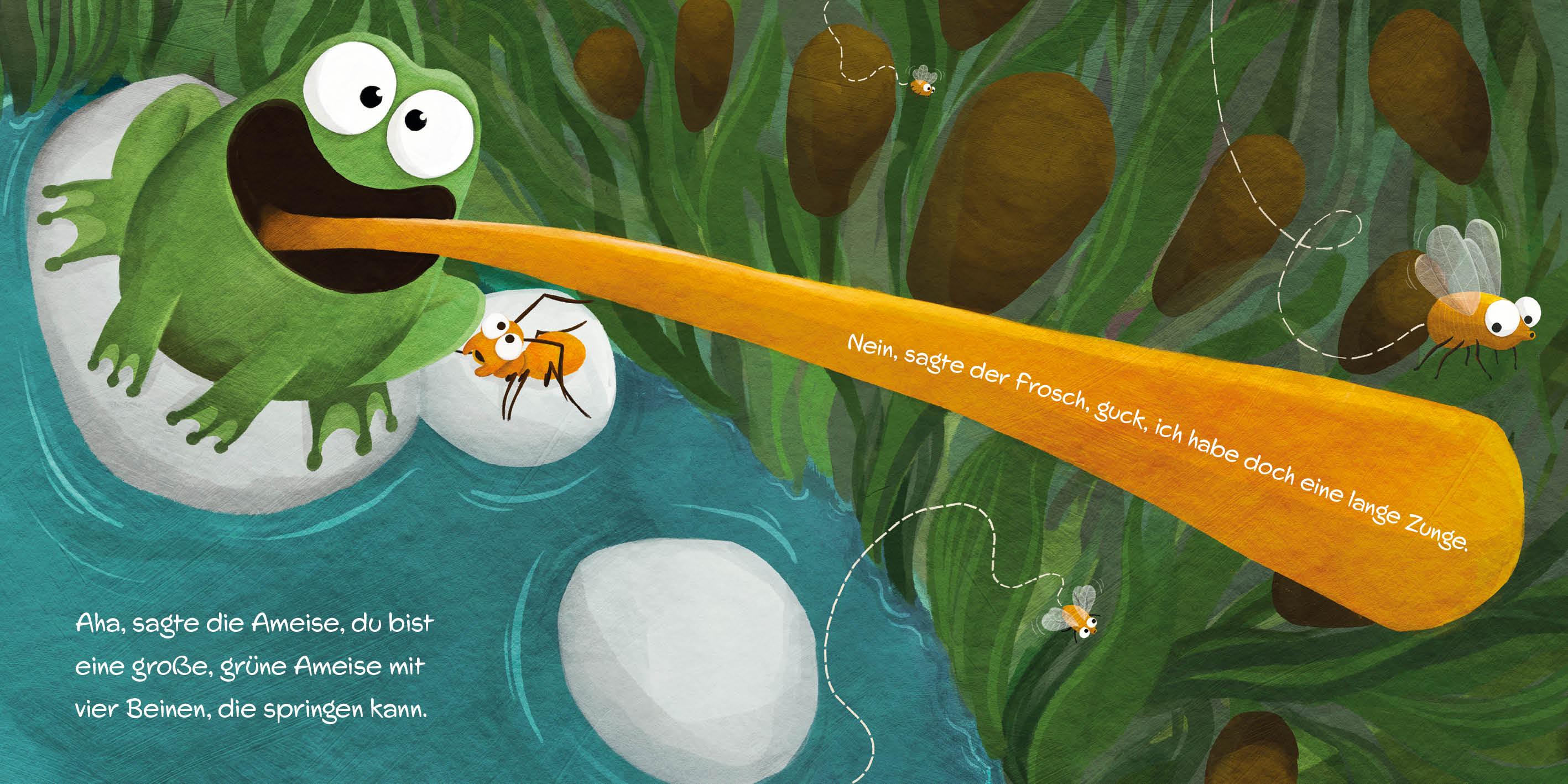 Beispielinhalt (Bild) Die Ameise und der Frosch