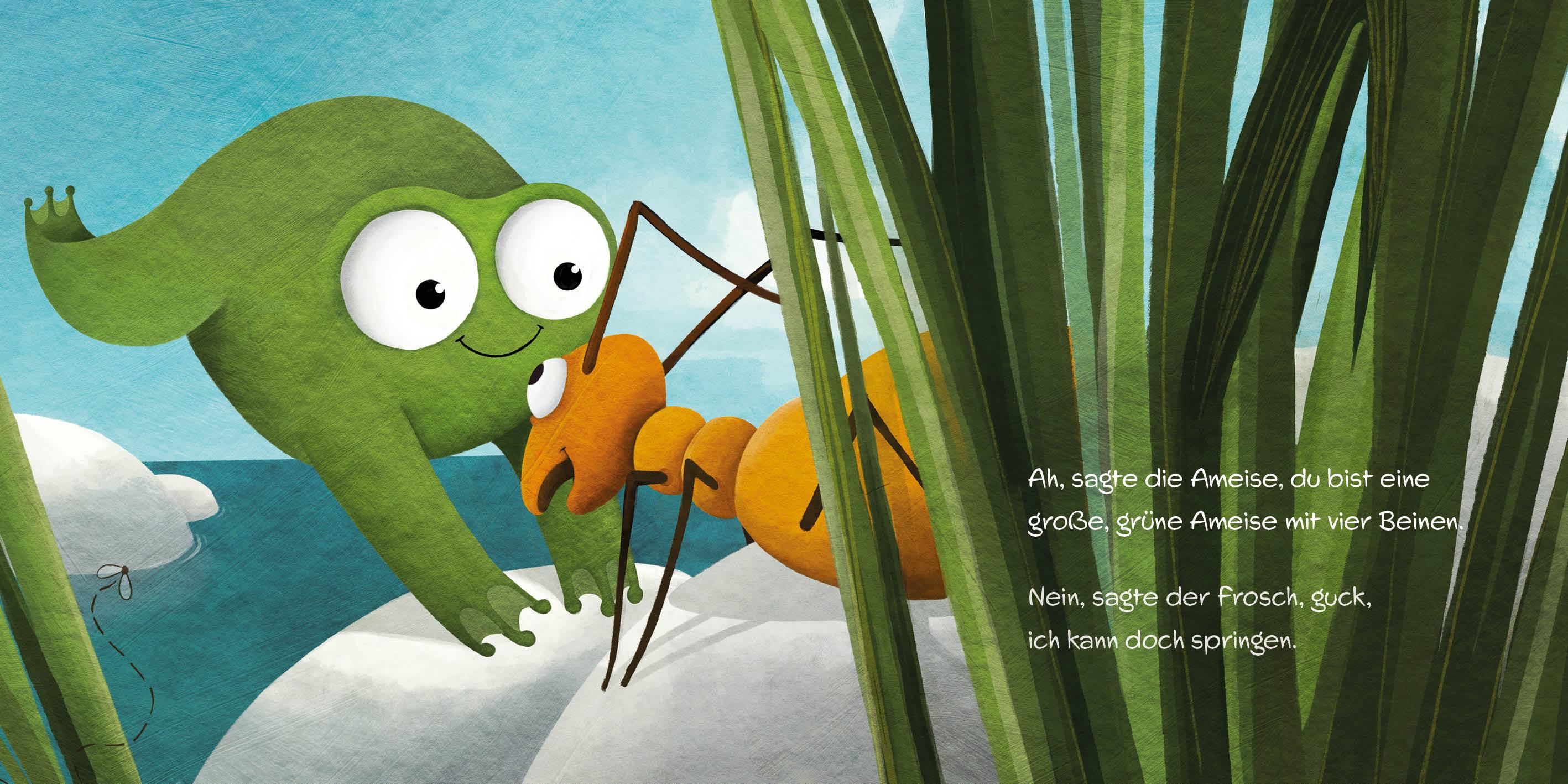 Beispielinhalt (Bild) Die Ameise und der Frosch