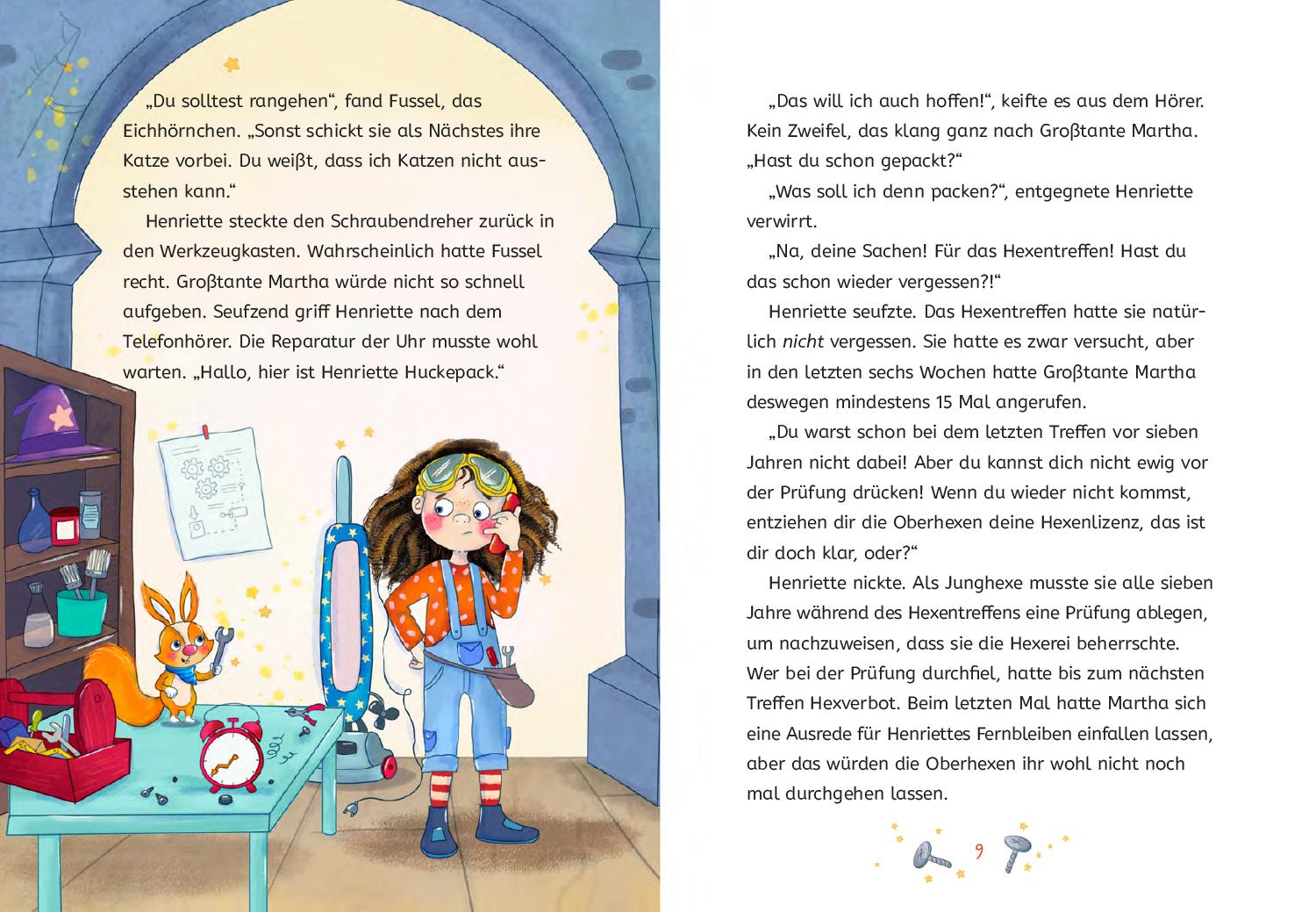 Beispielinhalt (Bild) Henriette Huckepack - Gut geschraubt ist besser als schief gehext