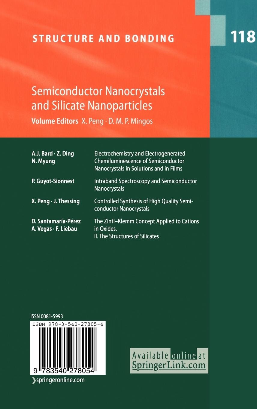 Rückseitencover Semiconductor Nanocrystals and Silicate Nanoparticles
