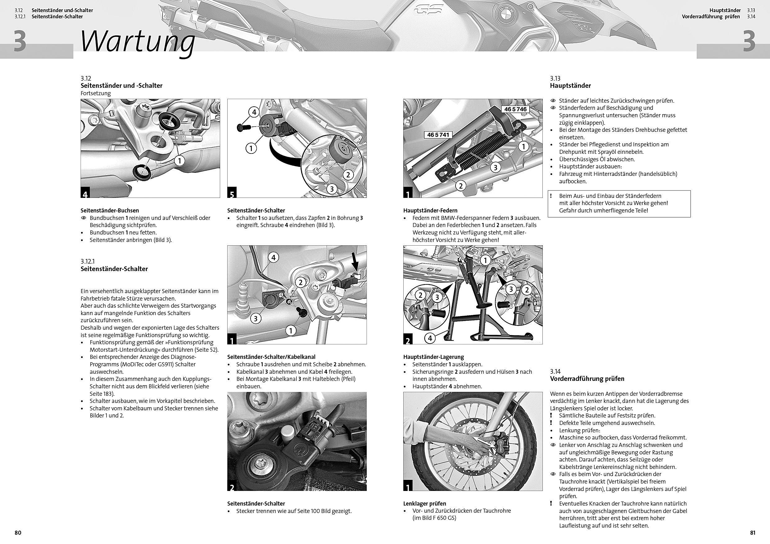 Beispielinhalt (Bild) BMW R 1200 GS, R 1250 GS & Adventure, Reparaturanleitung