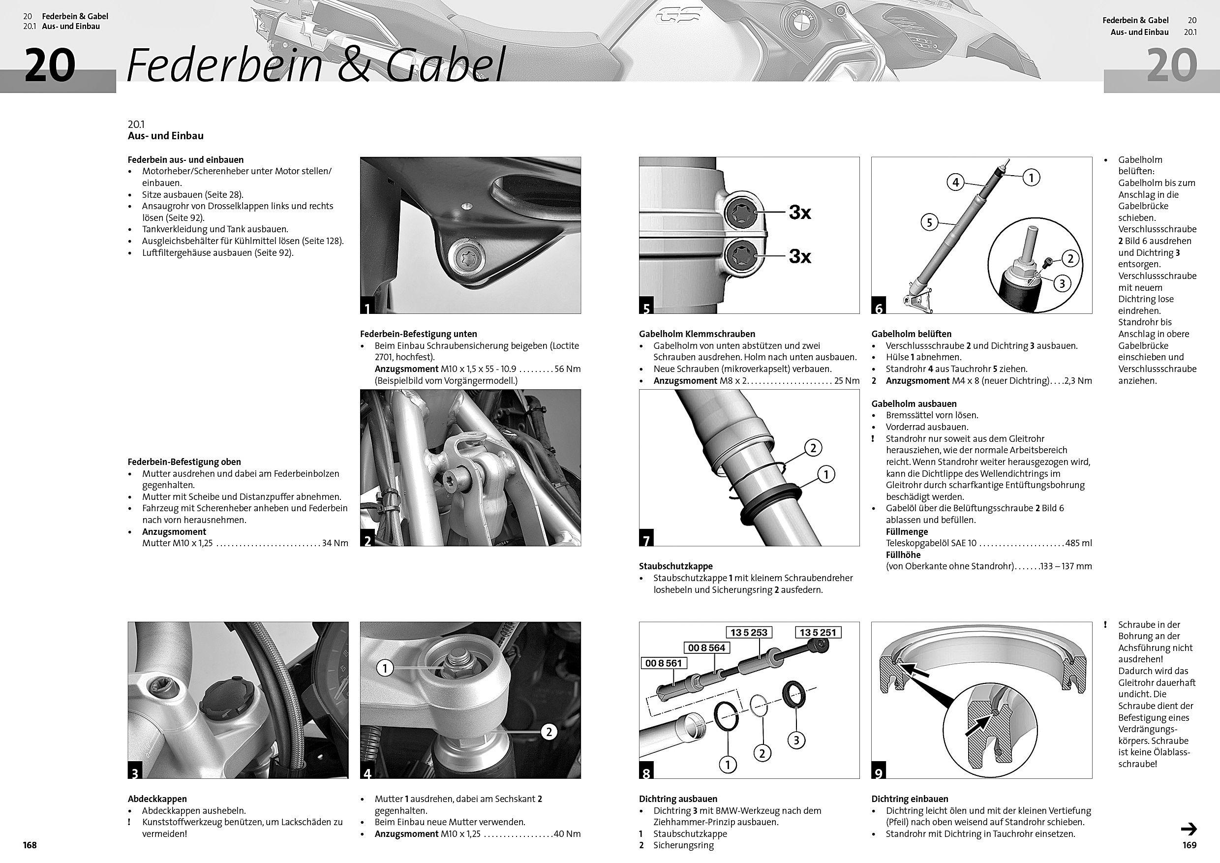 Beispielinhalt (Bild) BMW R 1200 GS, R 1250 GS & Adventure, Reparaturanleitung