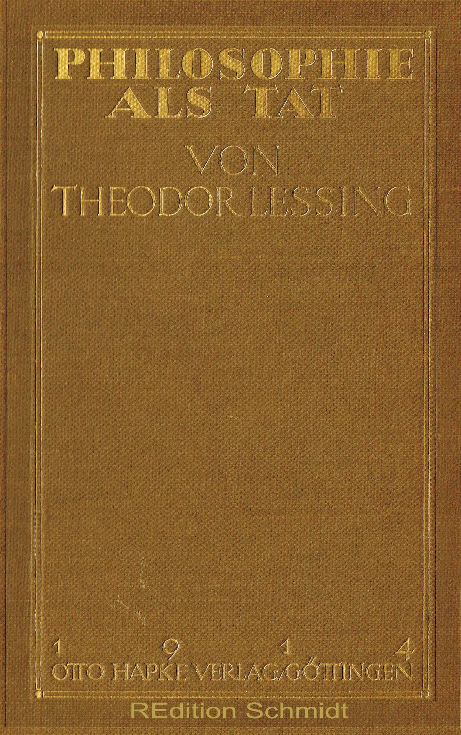 Vorderes Coverbild Philosophie als Tat