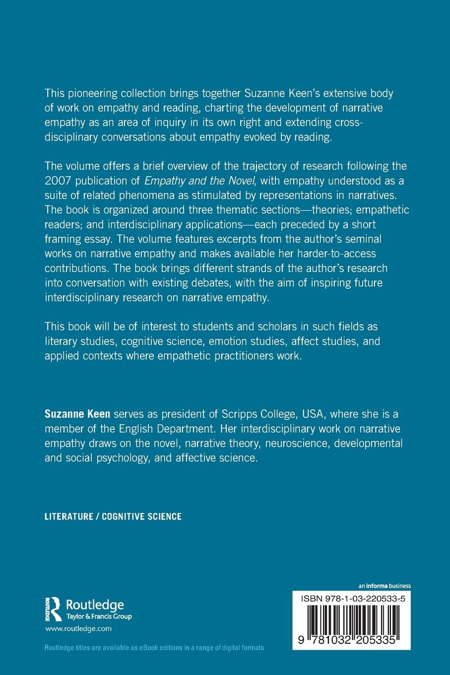 Rückseitencover Empathy and Reading