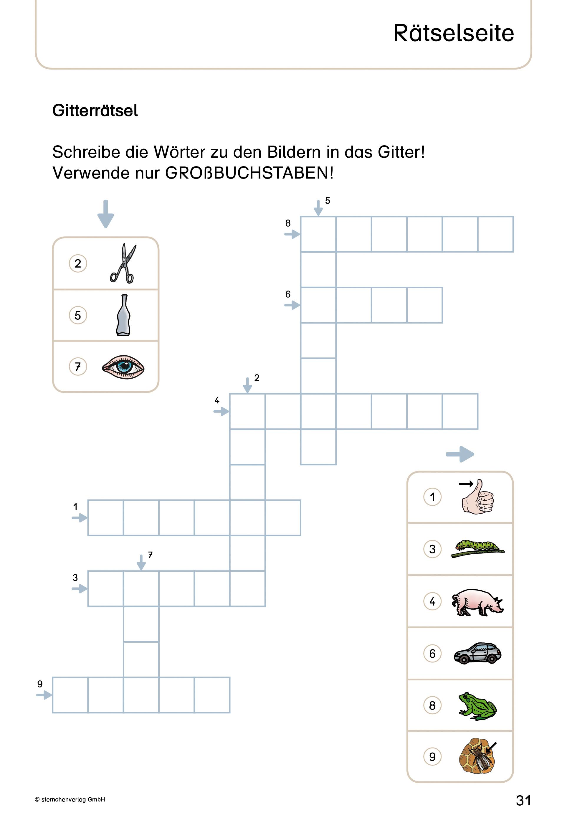 Beispielinhalt (Bild) Mein Lupenschreibheft 1 - Ich kann richtig schreiben -