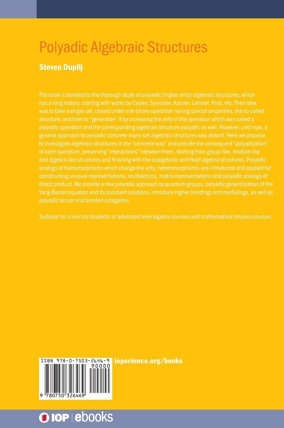 Rückseitencover Polyadic Algebraic Structures