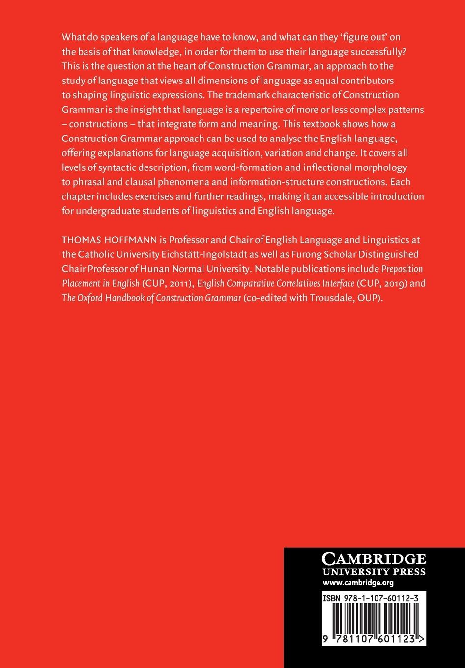 Rückseitencover Construction Grammar