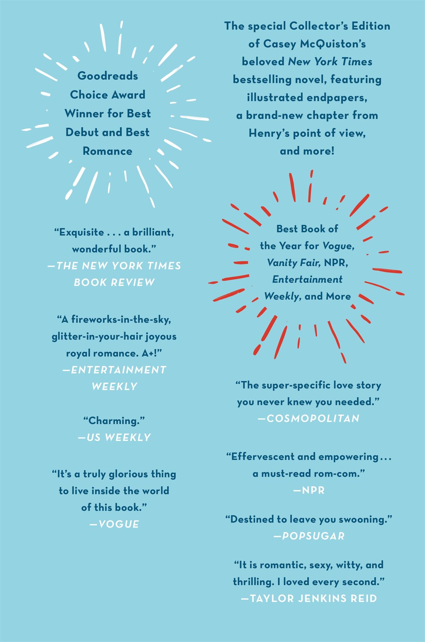 Rückseitencover Red, White & Royal Blue: Collector's Edition