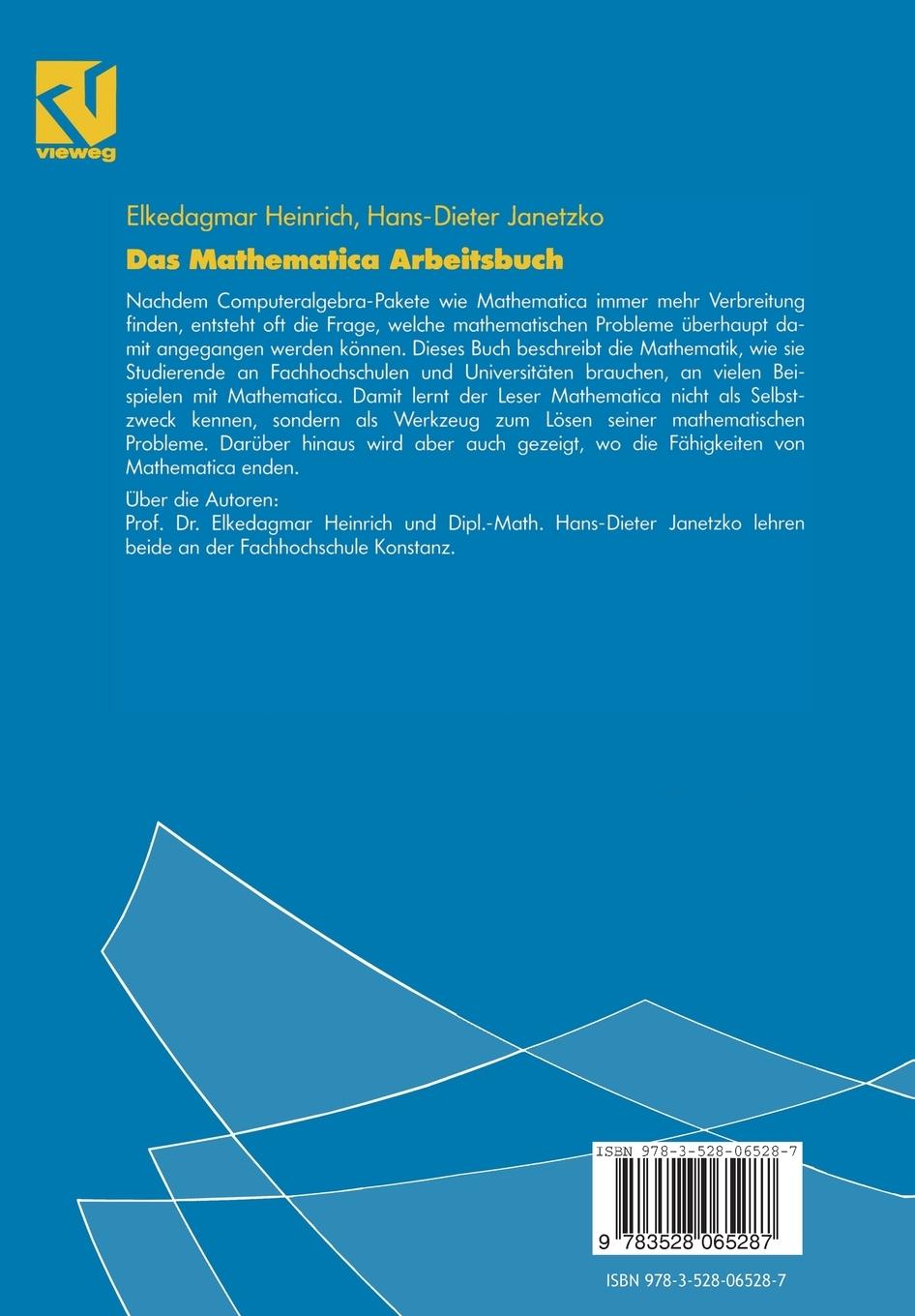 Rückseitencover Das Mathematica Arbeitsbuch