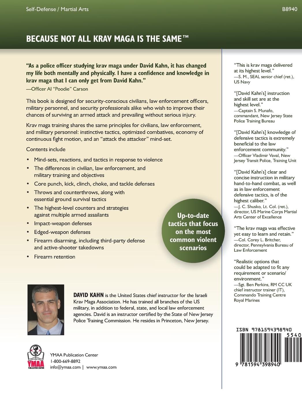 Rückseitencover Krav Maga Professional Tactics