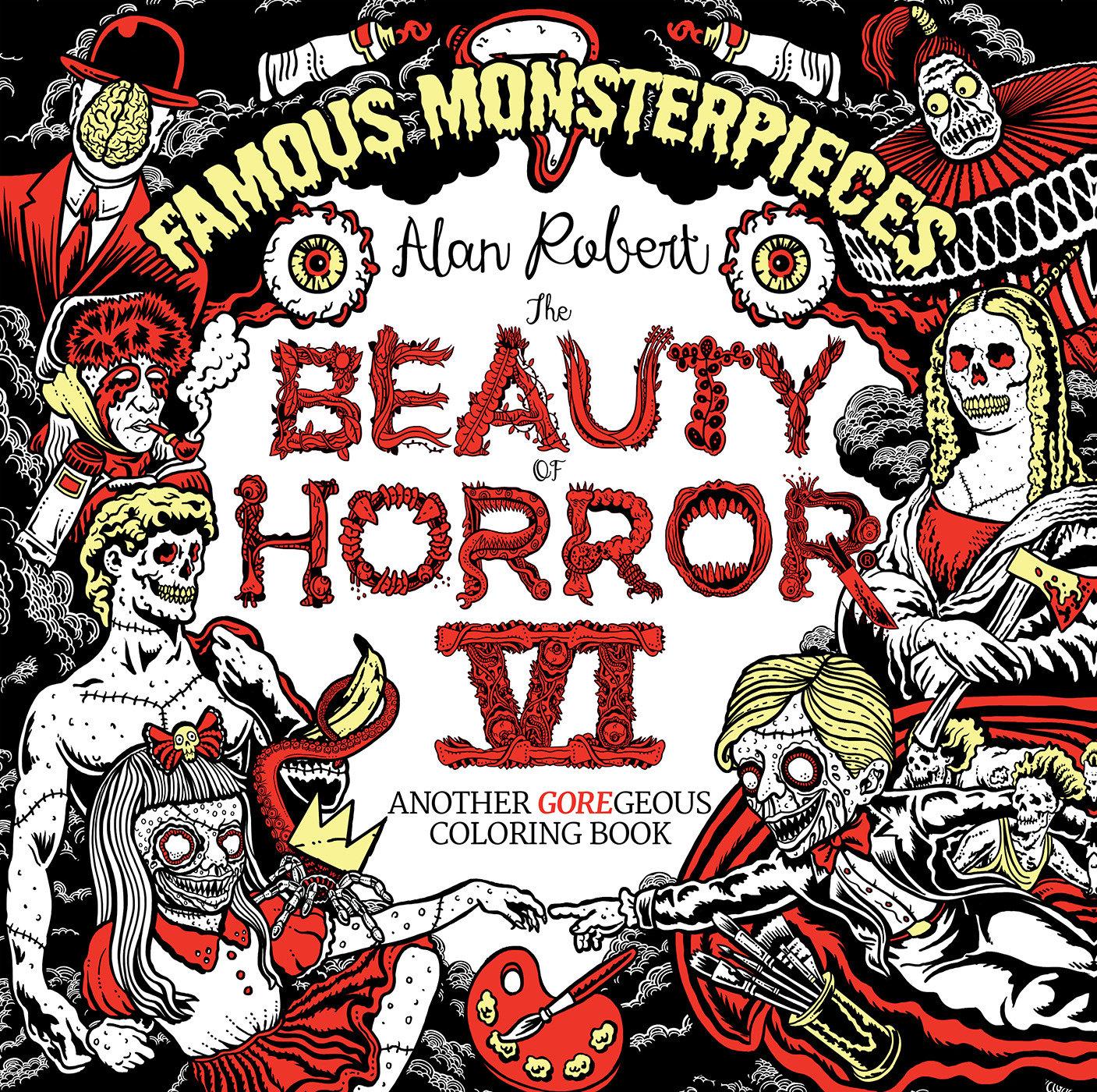 Vorderes Coverbild The Beauty of Horror 6: Famous Monsterpieces Coloring Book