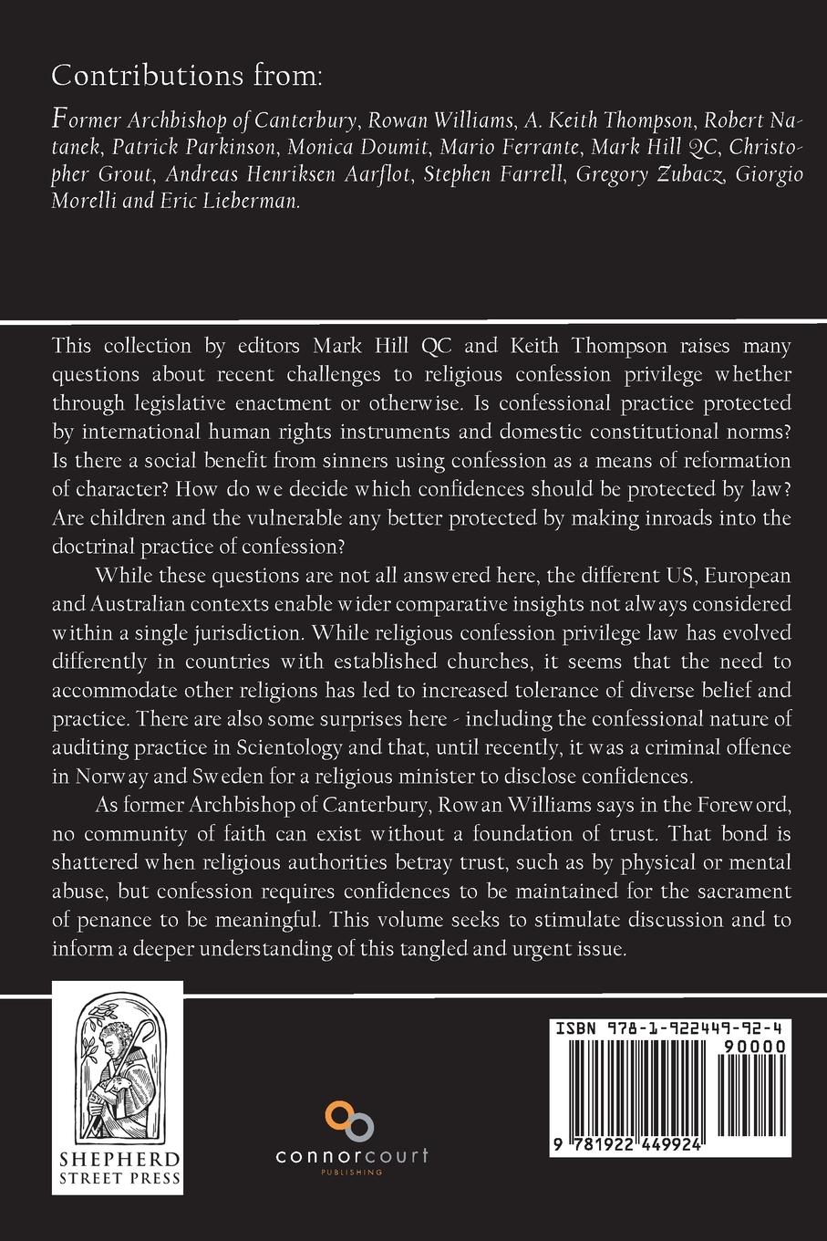 Rückseitencover Religious Confession and Evidential Privilege in the 21st Century