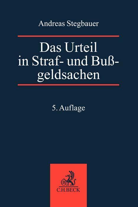Vorderes Coverbild Das Urteil in Straf- und Bußgeldsachen