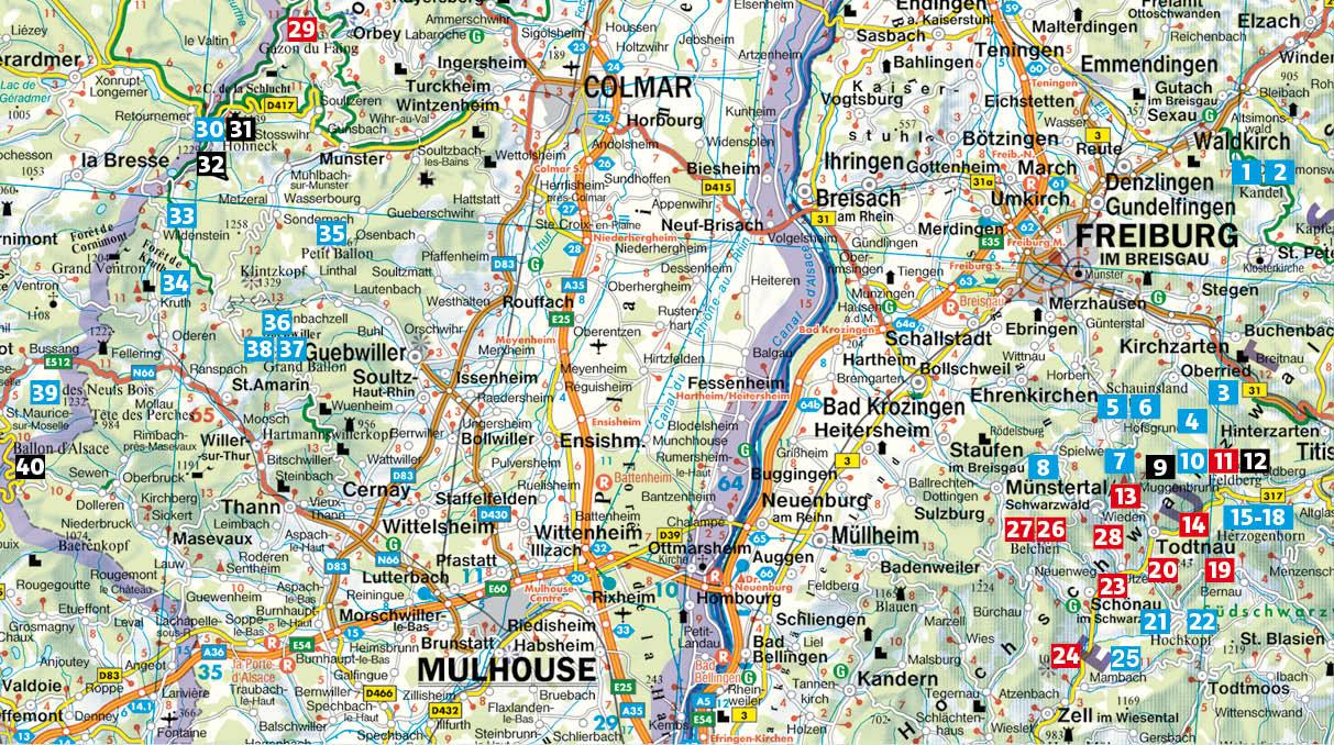 Beispielinhalt (Bild) Schwarzwald mit Vogesen