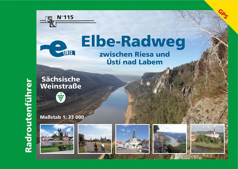 Vorderes Coverbild Elbe-Radweg zwischen Riesa und Ustí nad Labem - Sächsische Weinstraße 1 : 33 000