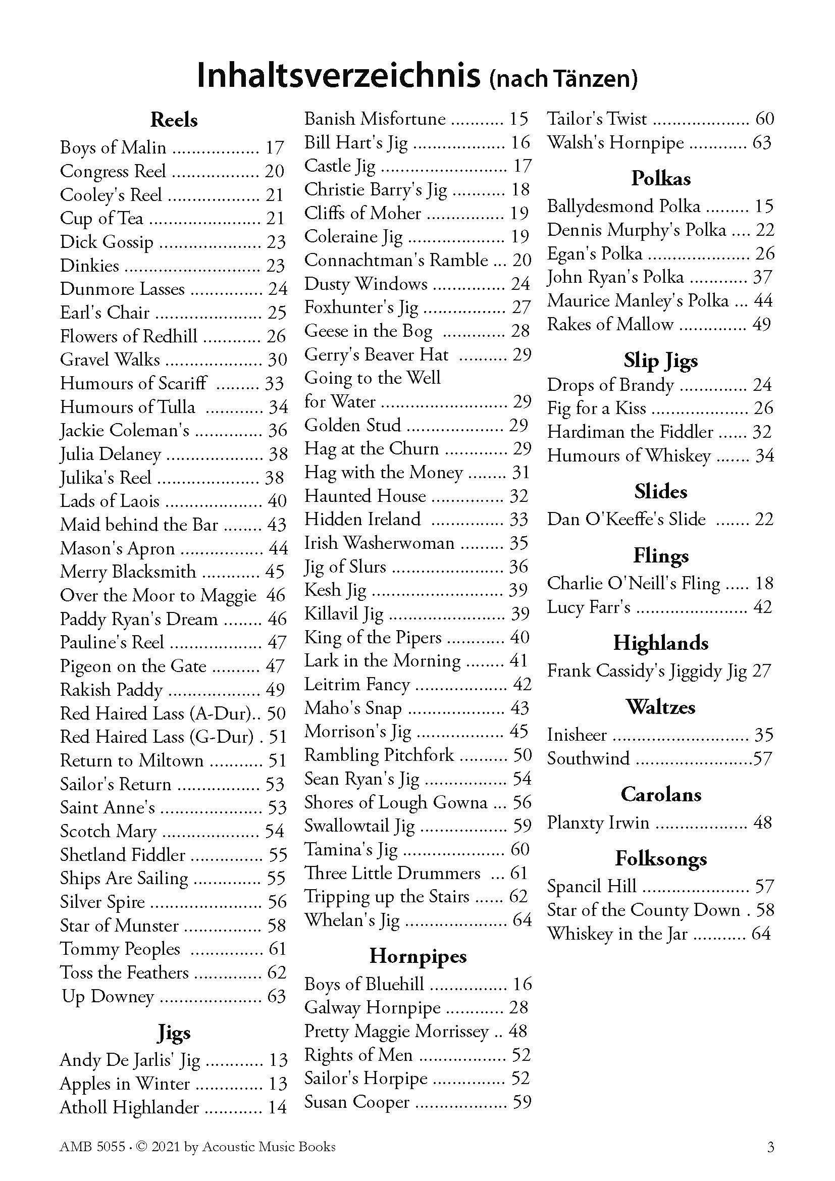 Beispielinhalt (Bild) Das Irish Fiddle Buch. 101 Session Tunes für Violine.