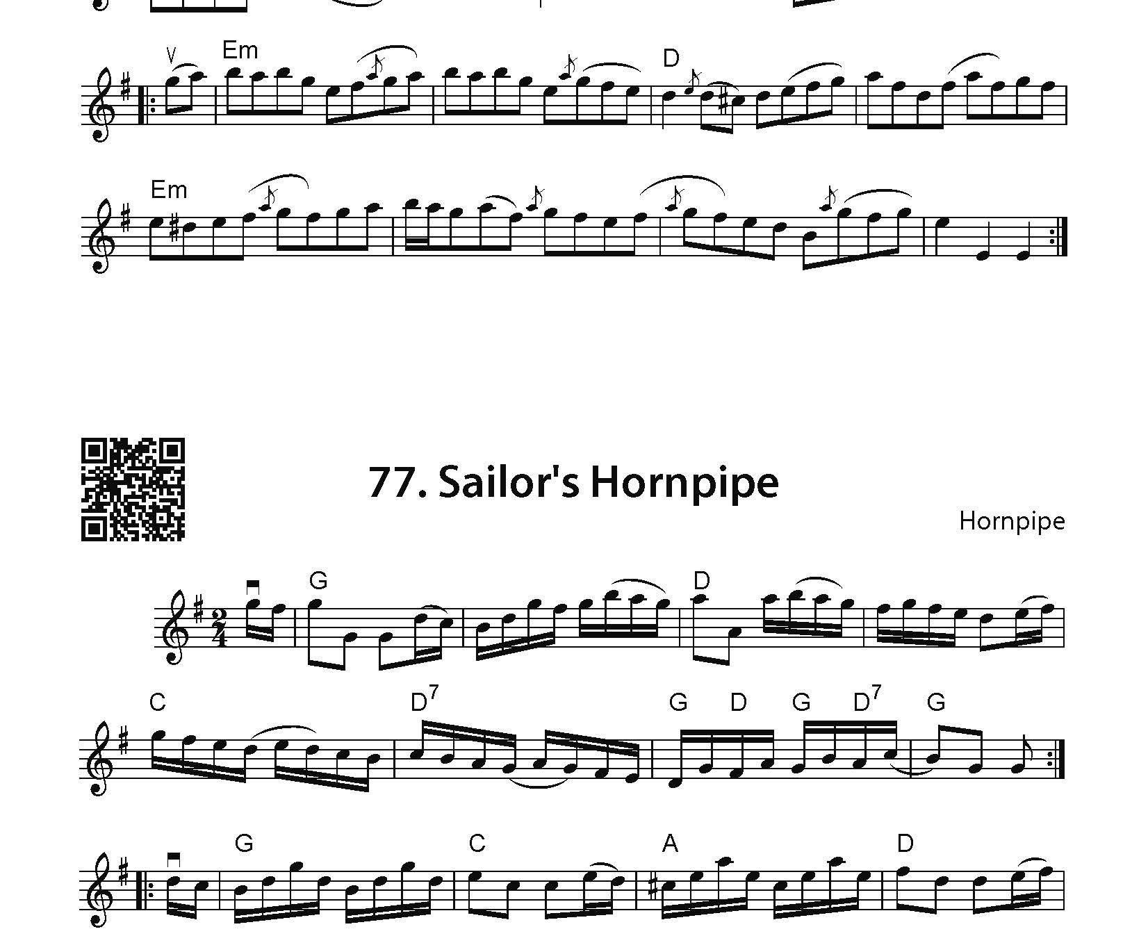Beispielinhalt (Bild) Das Irish Fiddle Buch. 101 Session Tunes für Violine.