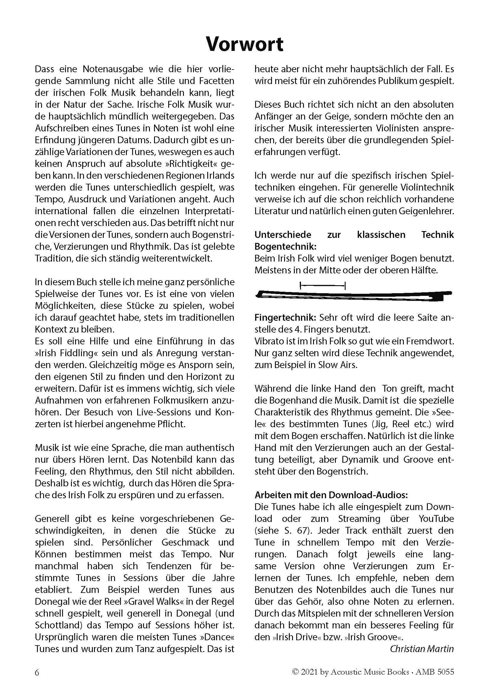 Beispielinhalt (Bild) Das Irish Fiddle Buch. 101 Session Tunes für Violine.