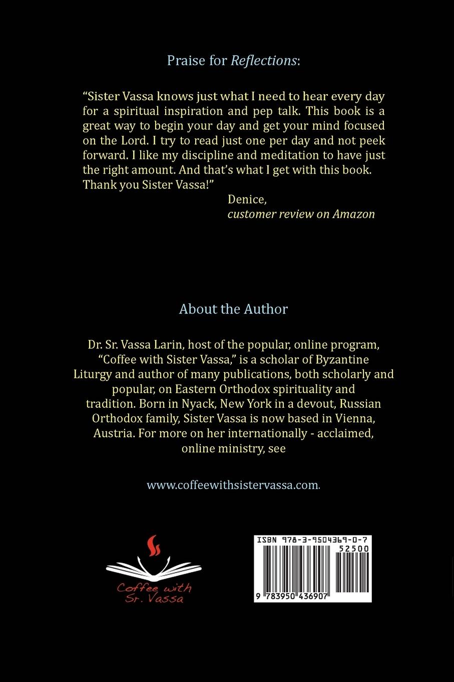 Rückseitencover Reflections with Morning Coffee with Sister Vassa