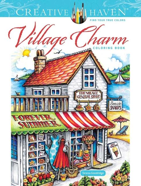 Vorderes Coverbild Creative Haven Village Charm Coloring Book