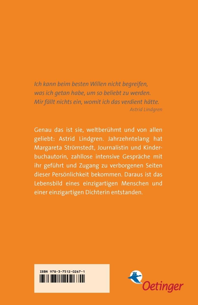 Rückseitencover Astrid Lindgren. Ein Lebensbild