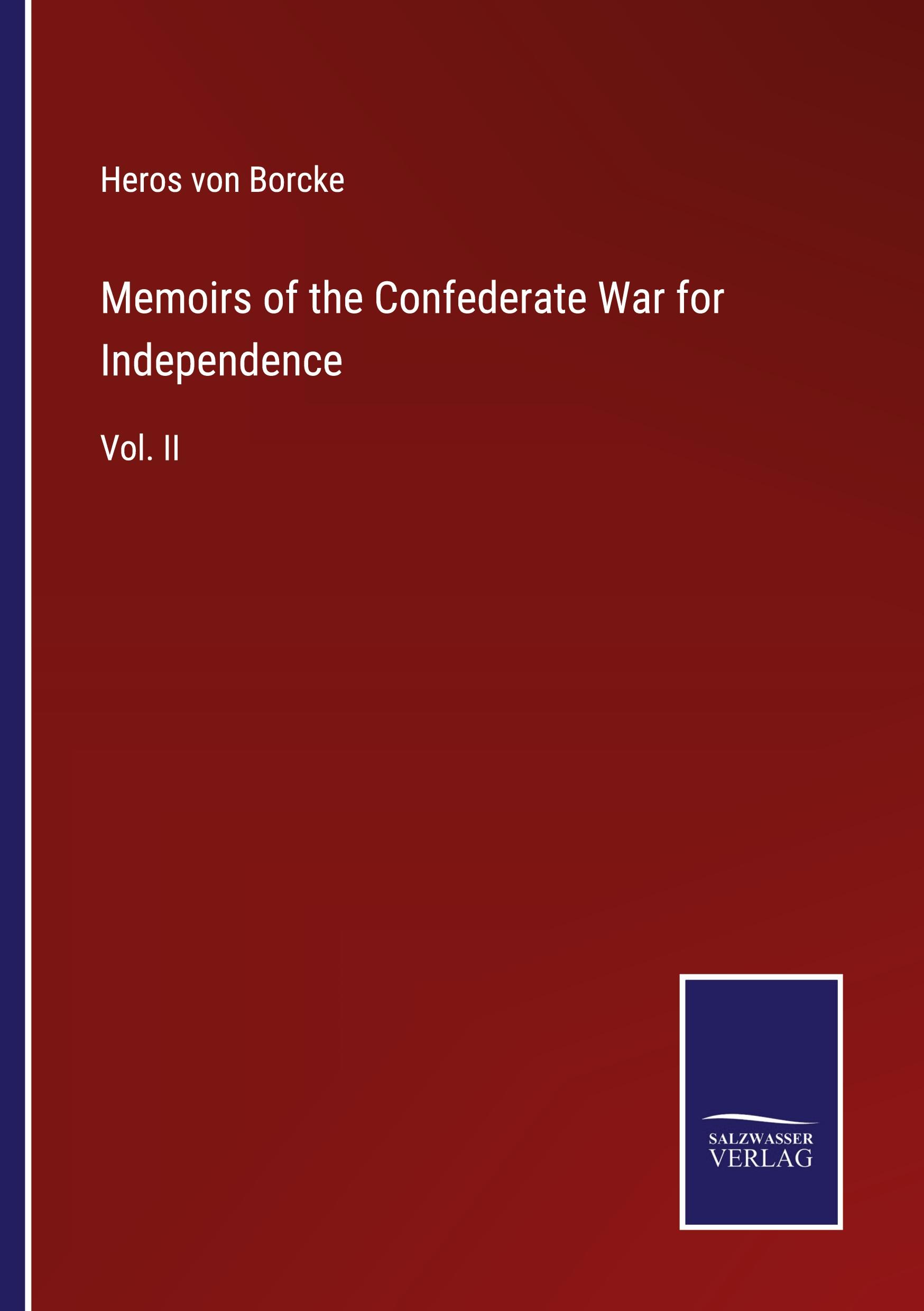 Vorderes Coverbild Memoirs of the Confederate War for Independence