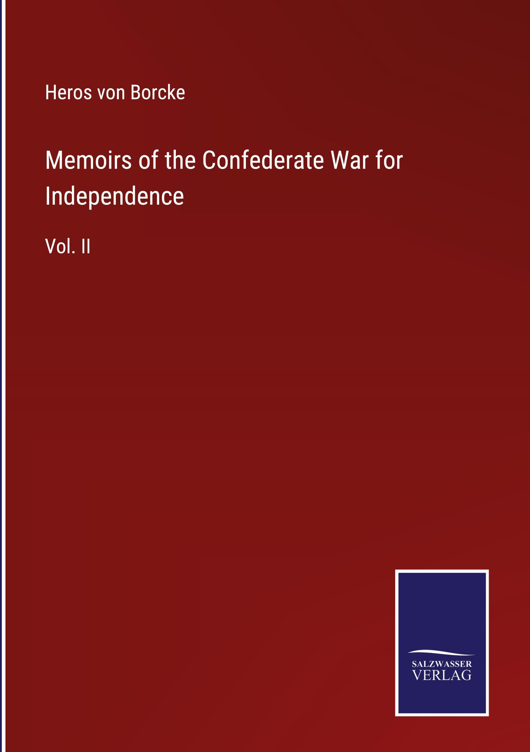 Vorderes Coverbild Memoirs of the Confederate War for Independence