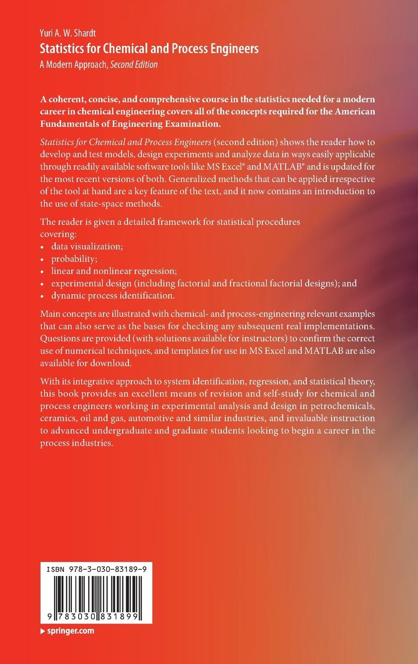 Rückseitencover Statistics for Chemical and Process Engineers