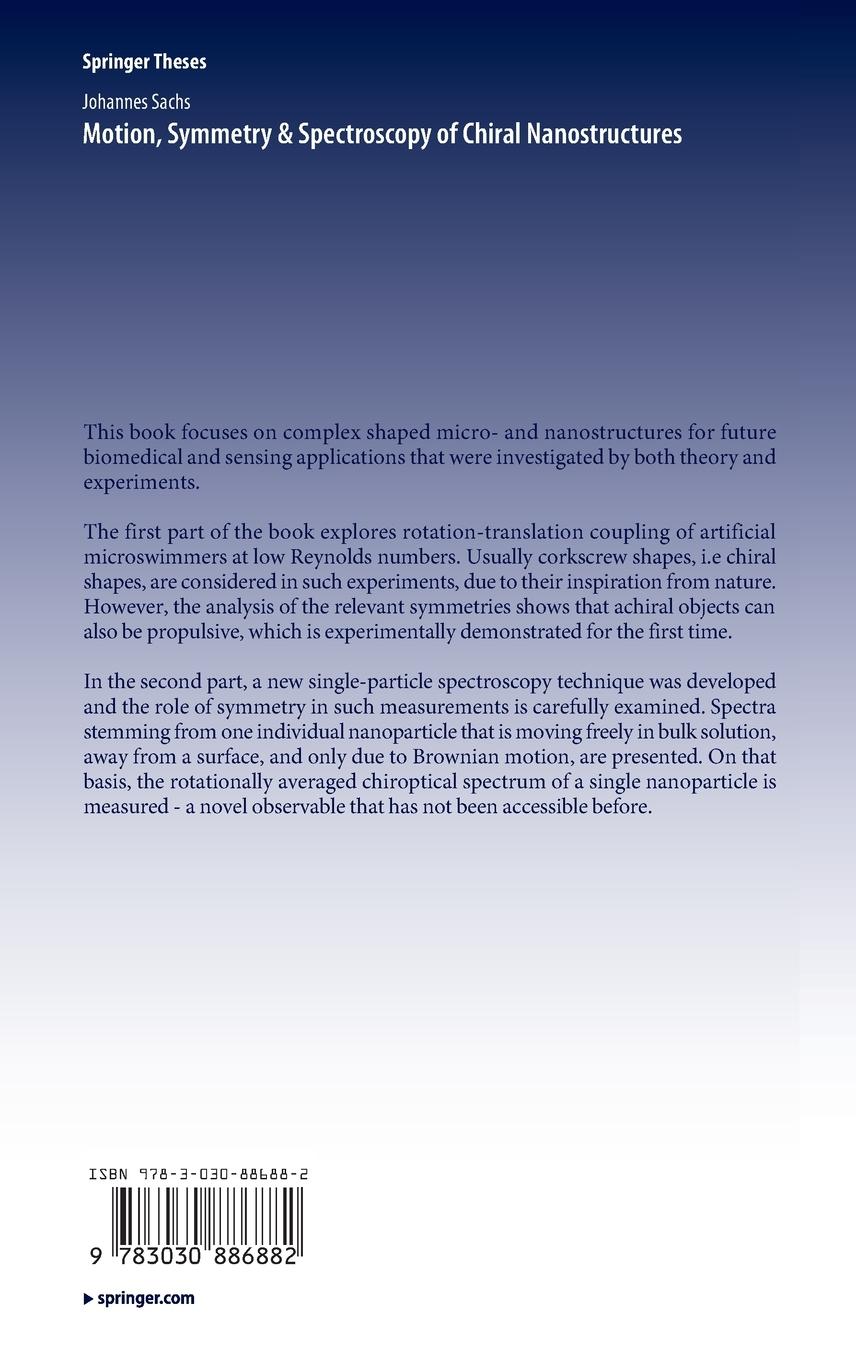 Rückseitencover Motion, Symmetry & Spectroscopy of Chiral Nanostructures