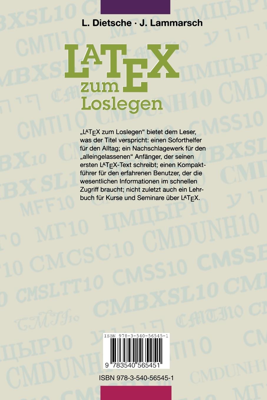 Rückseitencover Latex zum Loslegen