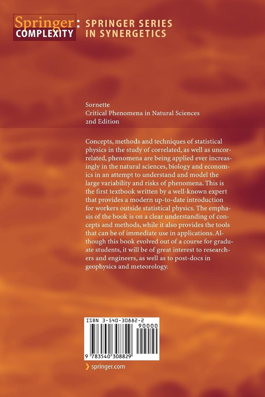 Rückseitencover Critical Phenomena in Natural Sciences