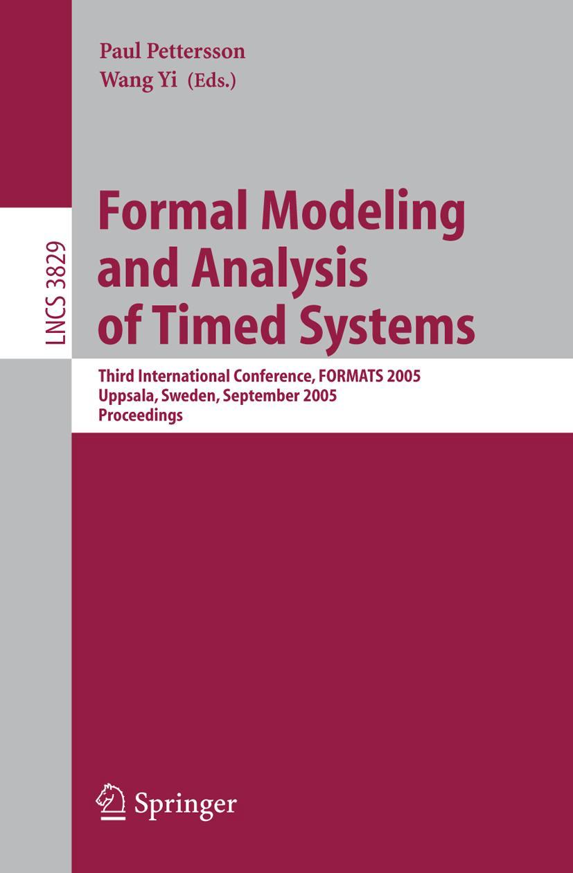 Vorderes Coverbild Formal Modeling and Analysis of Timed Systems