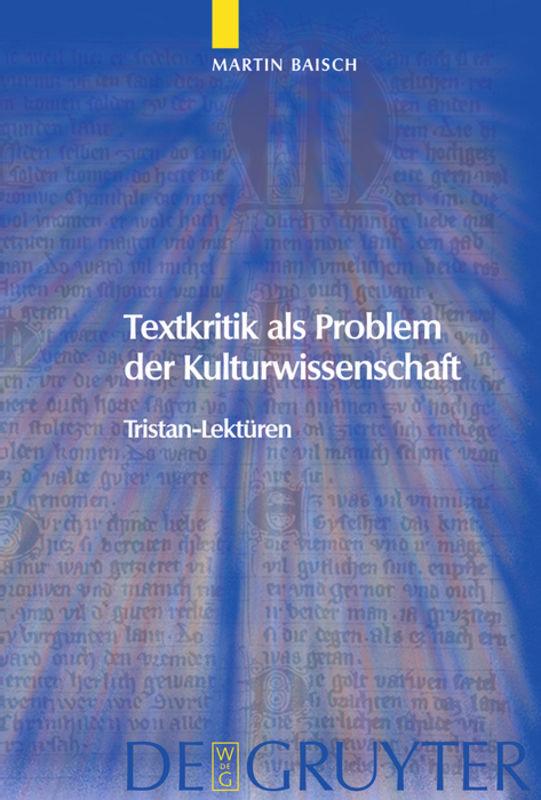 Vorderes Coverbild Textkritik als Problem der Kulturwissenschaft