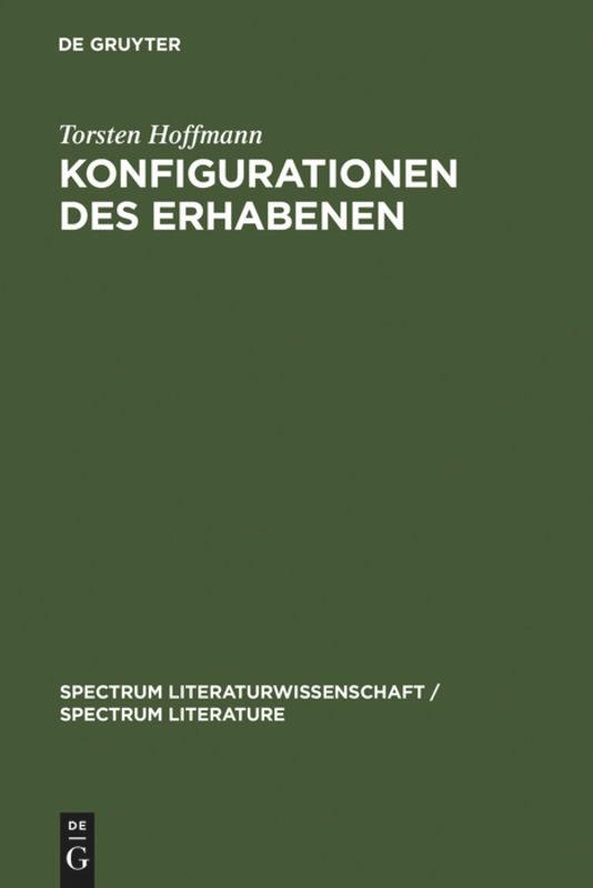 Vorderes Coverbild Konfigurationen des Erhabenen