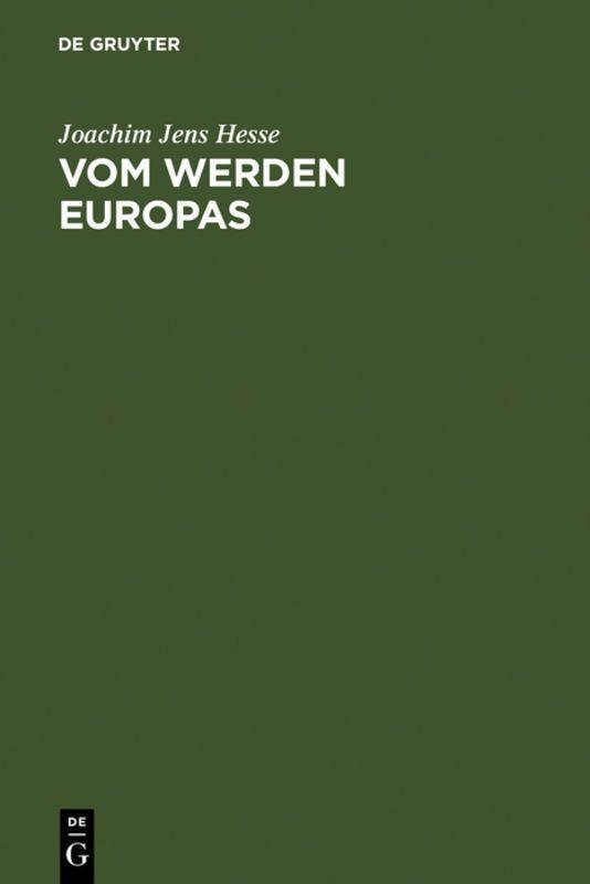 Vorderes Coverbild Vom Werden Europas