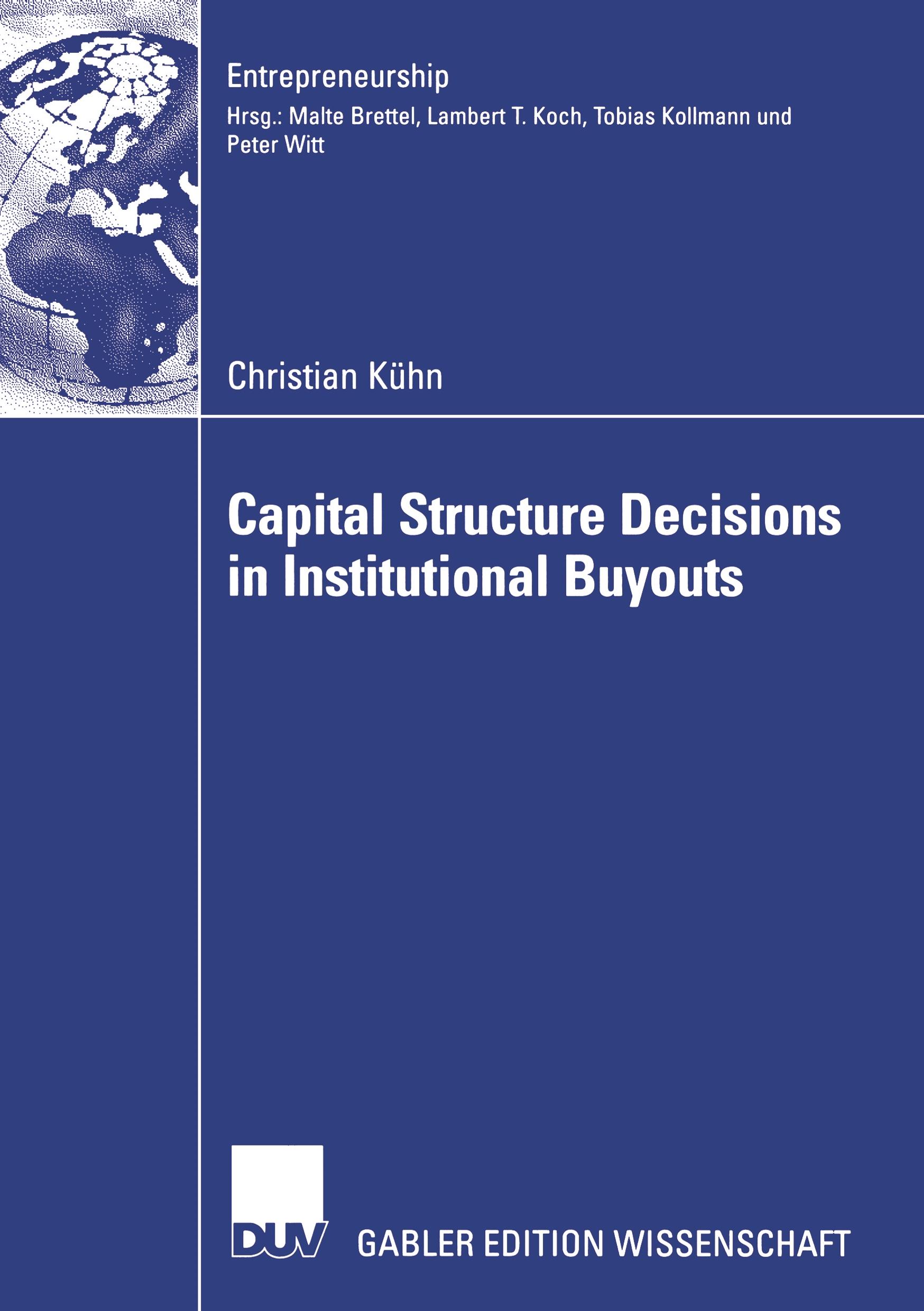 Vorderes Coverbild Capital Structure Decisions in Institutional Buyouts