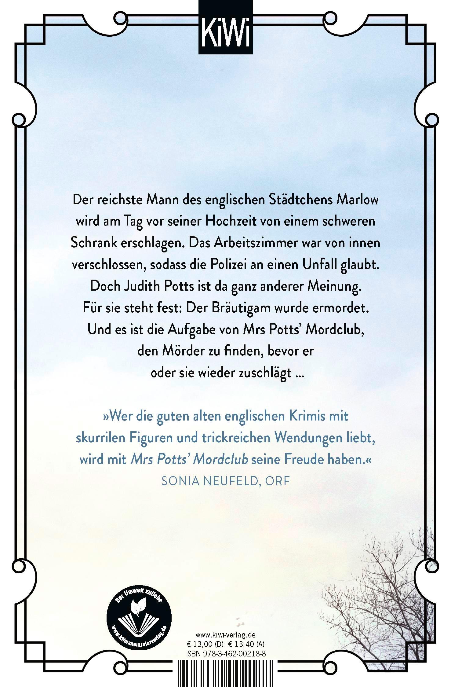 Rückseitencover Mrs Potts' Mordclub und der tote Bräutigam