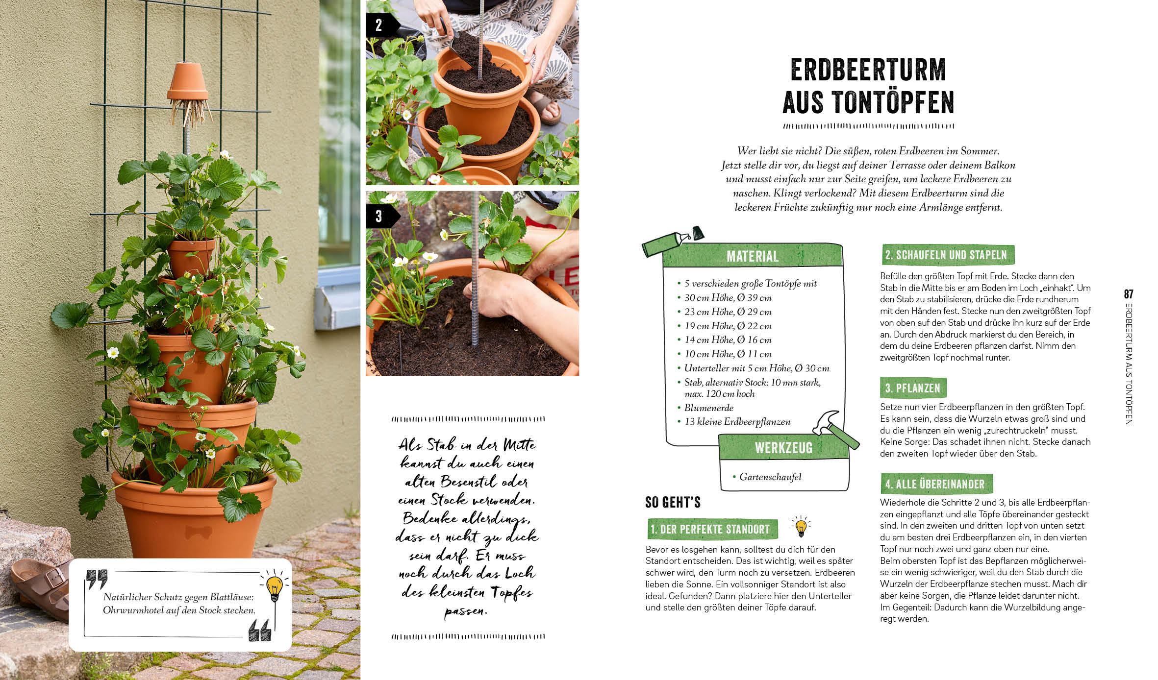 Beispielinhalt (Bild) Hochbeet, Teich, Palettentisch - Projekte zum Selbermachen für Garten & Balkon