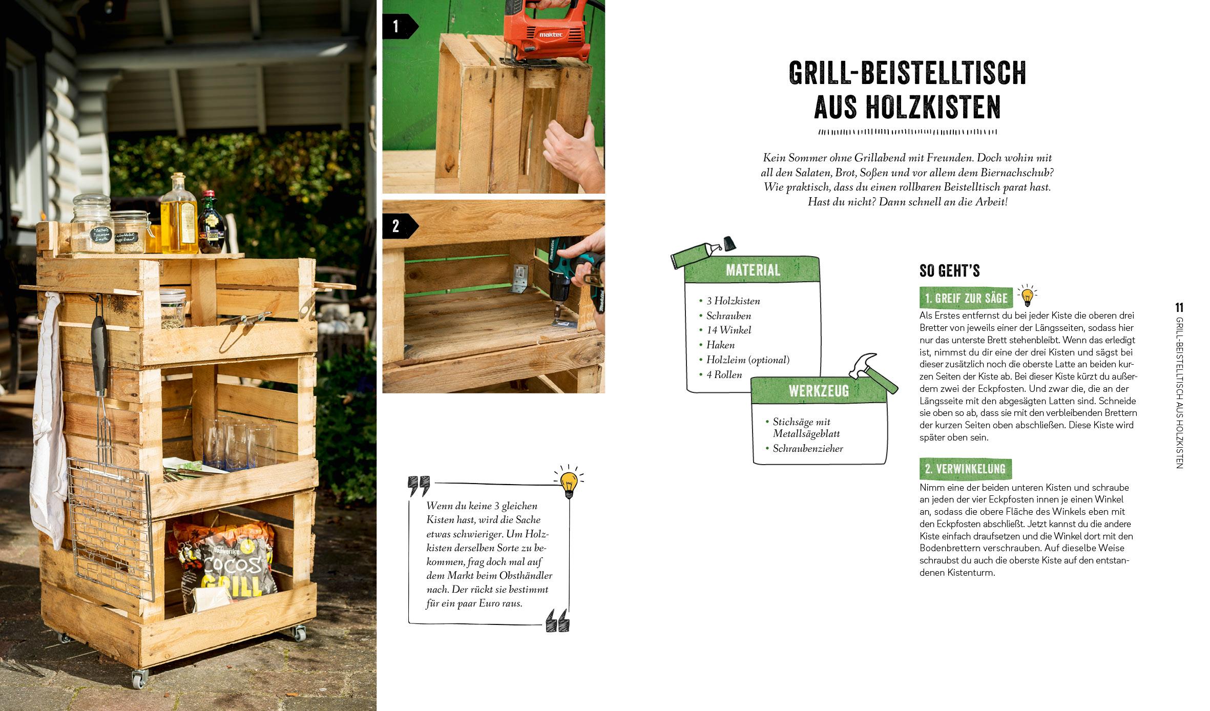 Beispielinhalt (Bild) Hochbeet, Teich, Palettentisch - Projekte zum Selbermachen für Garten & Balkon