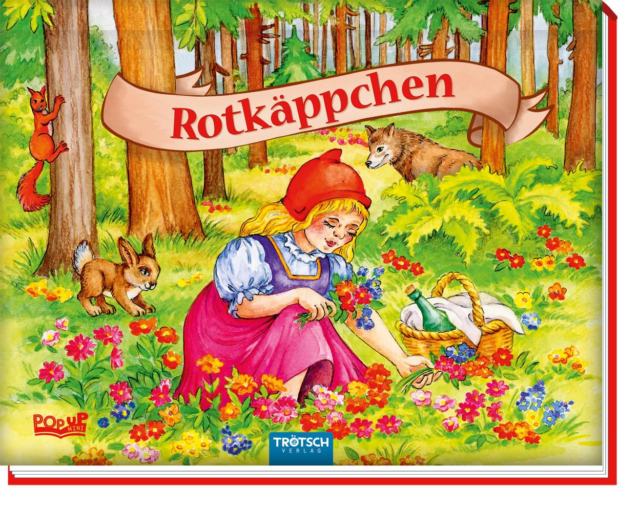 Vorderes Coverbild Trötsch Märchenbuch Pop-up-Buch Rotkäppchen
