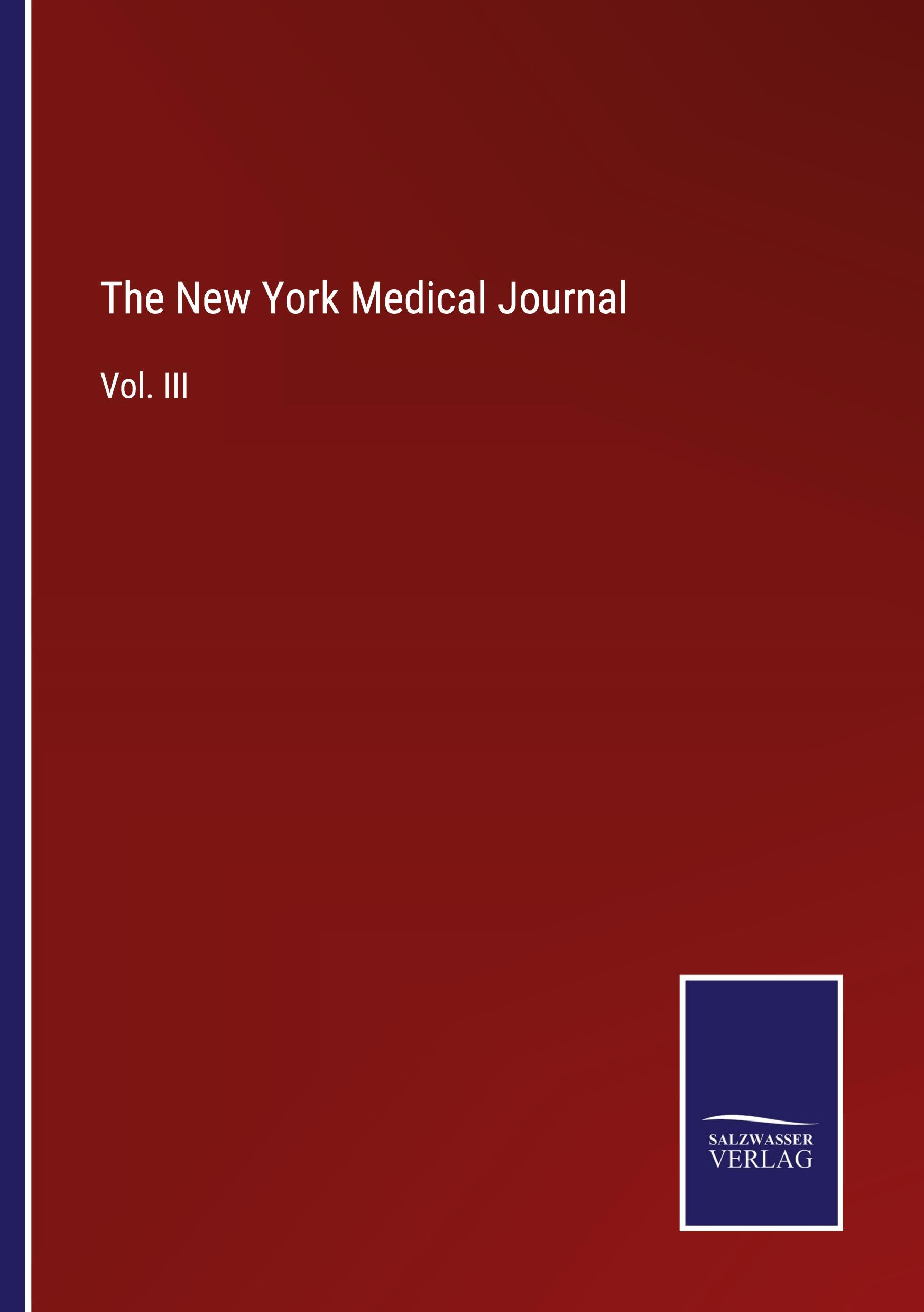 Vorderes Coverbild The New York Medical Journal
