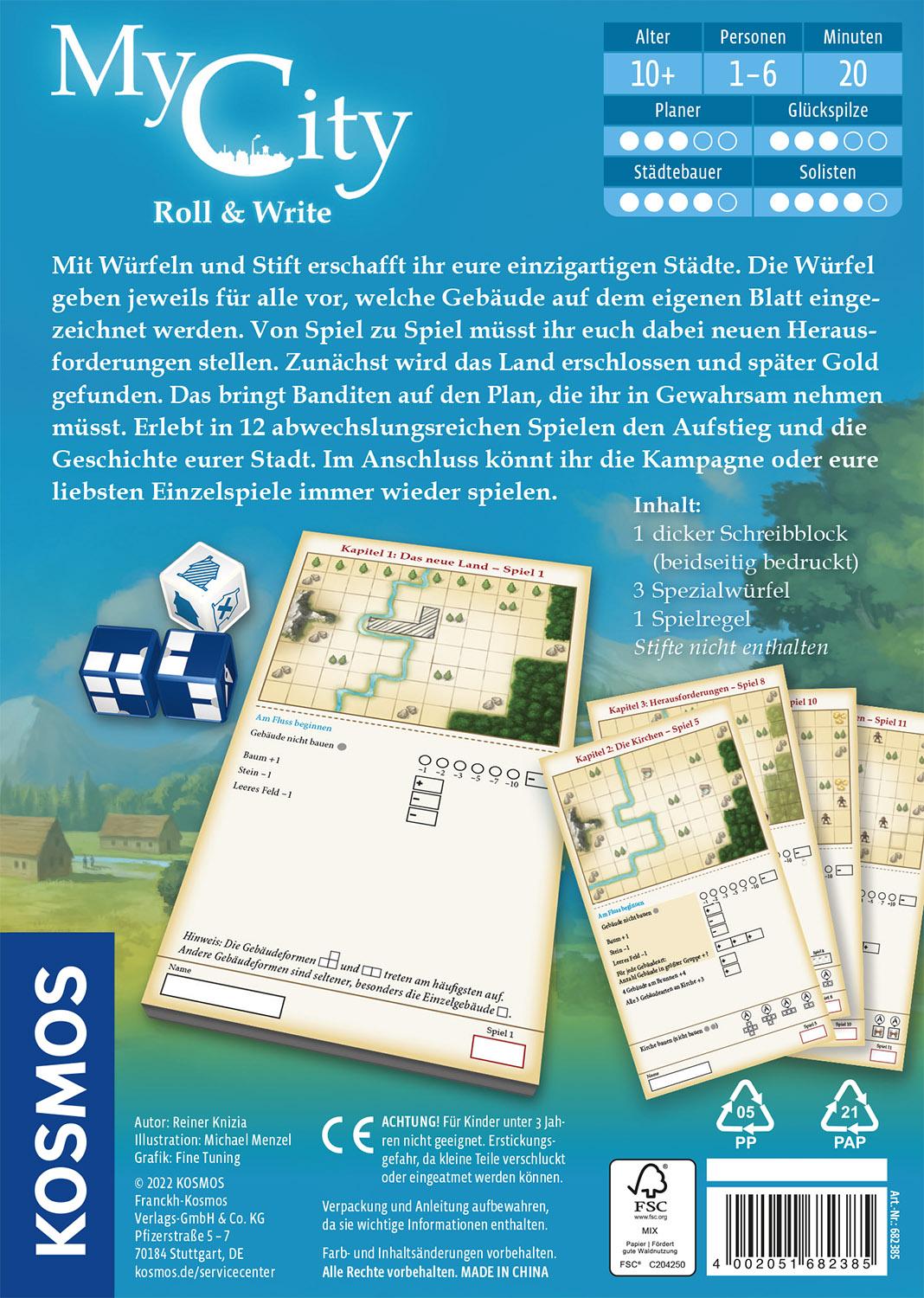 Beispielinhalt (Bild) My City Roll & Write