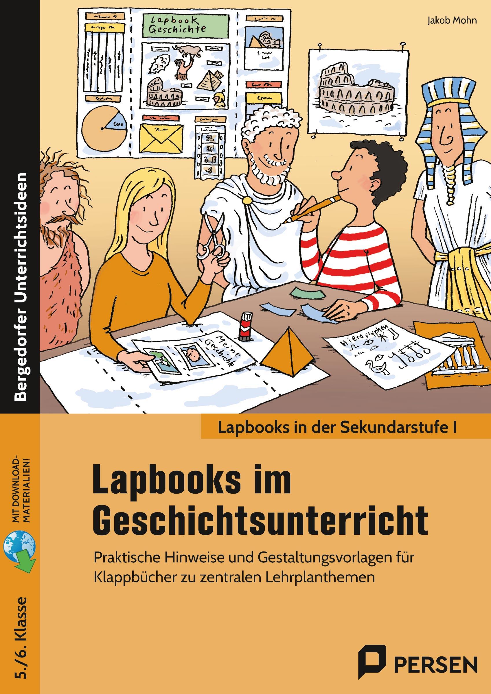Vorderes Coverbild Lapbooks im Geschichtsunterricht - 5./6. Klasse