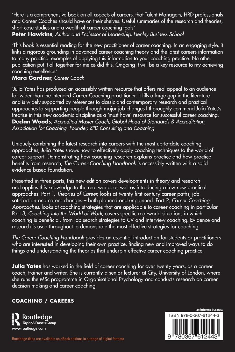 Rückseitencover The Career Coaching Handbook