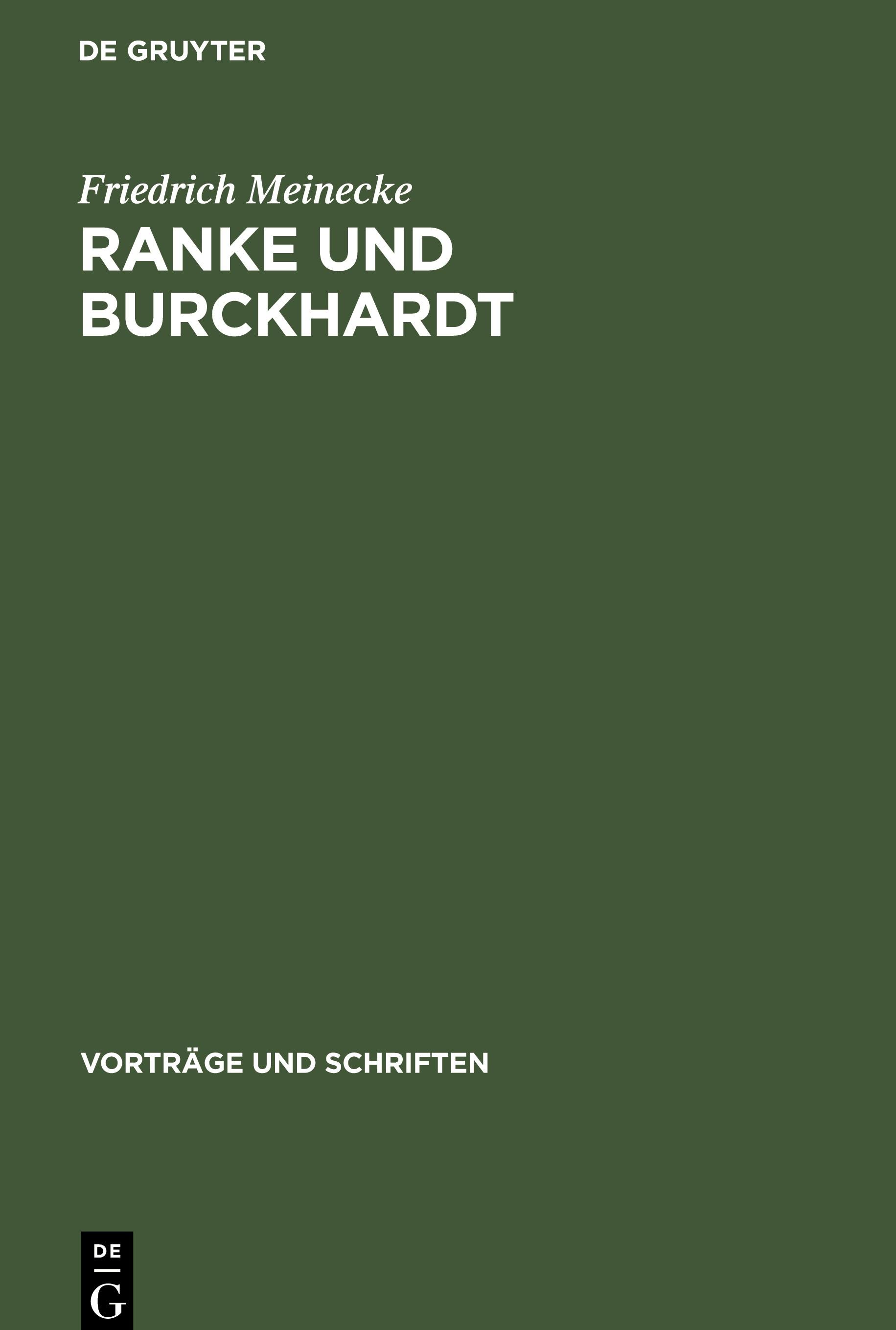 Vorderes Coverbild Ranke und Burckhardt