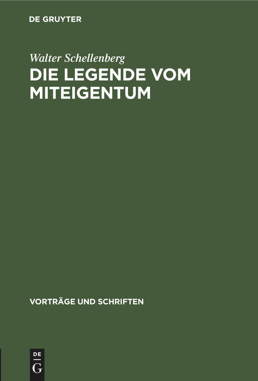 Vorderes Coverbild Die Legende vom Miteigentum